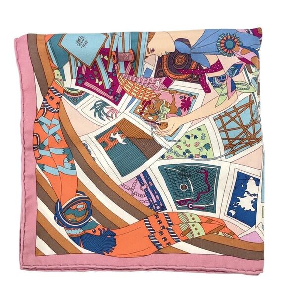 Hermes Carré 45 MADEMOISEILLE SOIE Silk Scarf W/Box - Picture 7 of 16